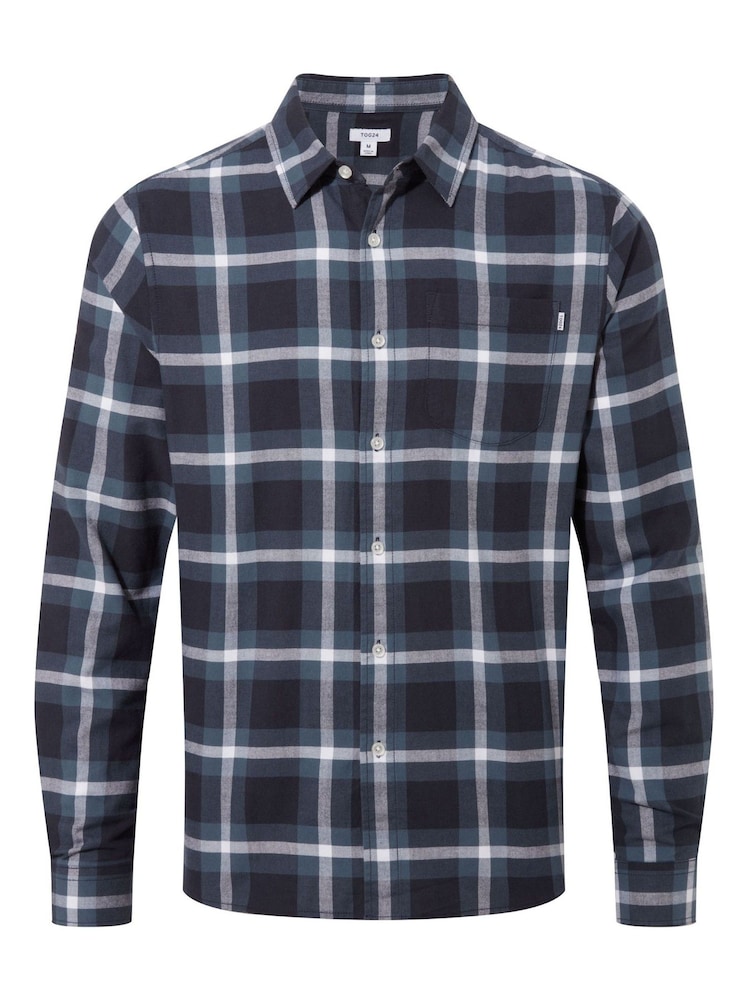 Tog 24 Blue Mens Long Sleeve Bertram Shirt - Image 7 of 7 Tog 24 Blue Mens Long Sleeve Bertram Shirt - Image 7 of 7