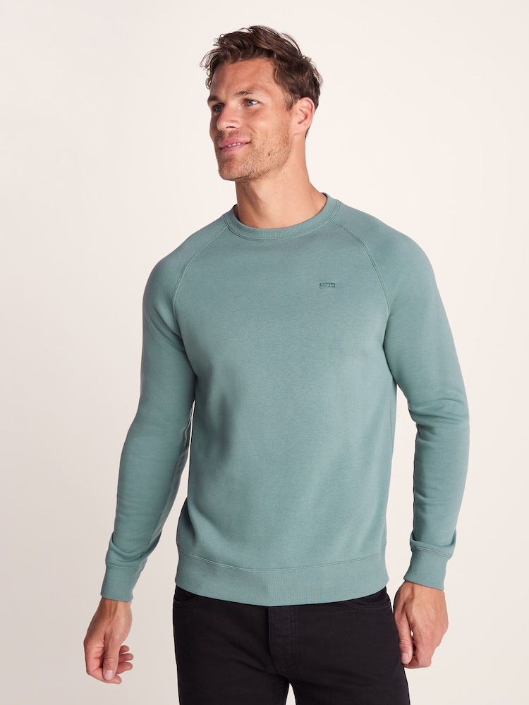 Tog 24 Green Mens Clitheroe Raglan Sweater - Image 2 of 6 Tog 24 Green Mens Clitheroe Raglan Sweater - Image 2 of 6