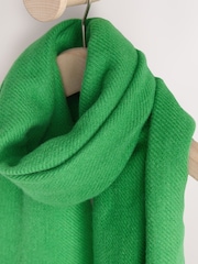 Green Midweight Wool Blend Scarf - Image 2 of 3