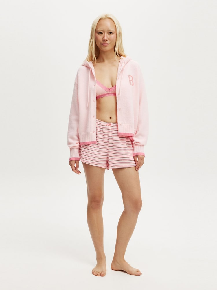 Cotton On Pink Hooded Button Up Hoodie - Image 5 of 5