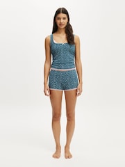 Cotton On Blue Boys Rib Lace Ruched Shorts - Image 4 of 5
