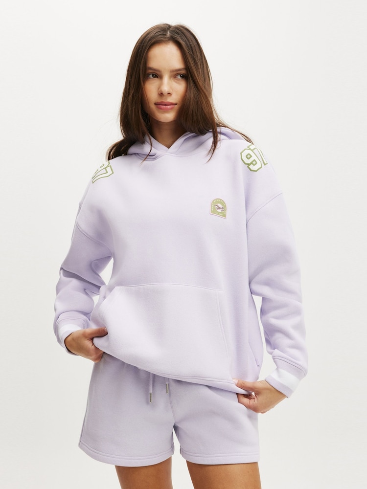 Cotton On Purple Plush Premium Graphic Print Hoodie - Image 1 of 5