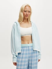 Cotton On Cream Hooded Button Up Hoodie - Image 1 of 5