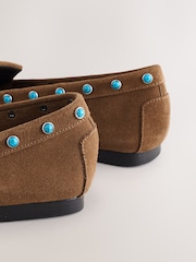 Tan Brown Forever Comfort® Leather Loafers With Fringing - Image 11 of 11