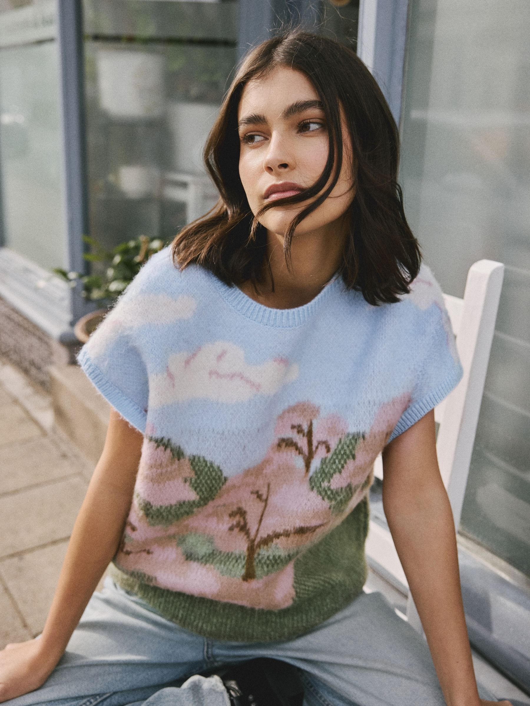 Buy Cherry Blossom Scene Knitted Tank from the Next UK online shop