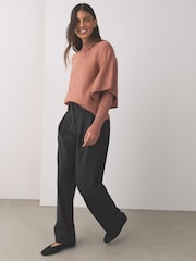 Nude Knitted Mock Layer Poncho - Image 2 of 8