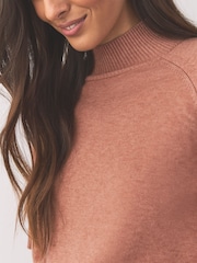 Nude Knitted Mock Layer Poncho - Image 5 of 8