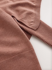 Nude Knitted Mock Layer Poncho - Image 8 of 8