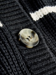 Black Stripe Button Through Knitted Tank - Image 3 of 3