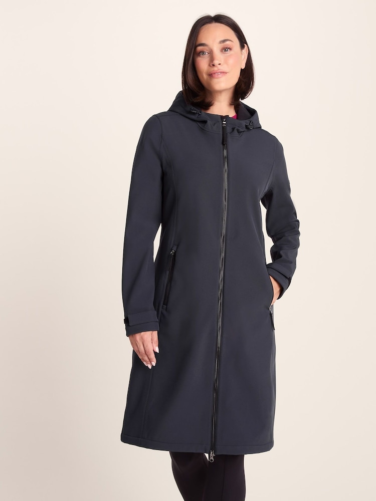 Tog 24 Blue Womens Enya Softshell Long Jacket - Image 2 of 7 Tog 24 Blue Womens Enya Softshell Long Jacket - Image 2 of 7