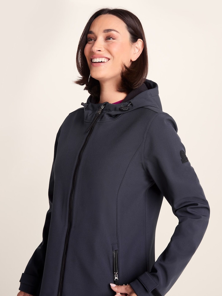 Tog 24 Dark Blue Womens Enya Softshell Long Jacket - Image 5 of 5