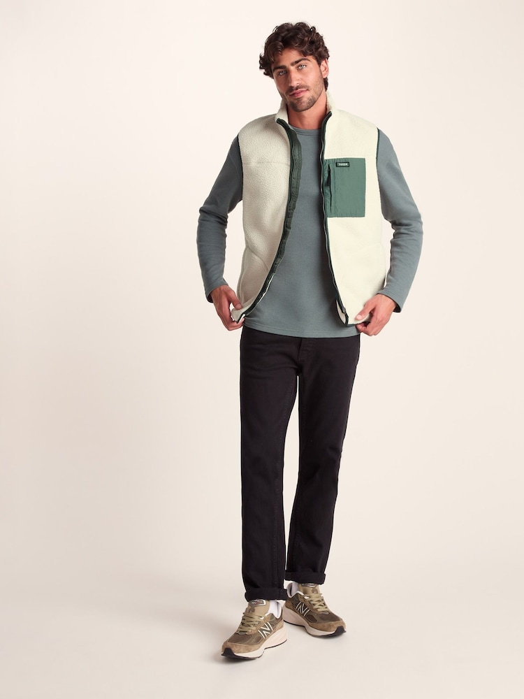 Tog 24 Cream Mens Evan Sherpa Gilet - Image 1 of 7