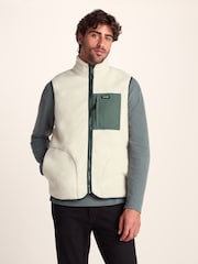 Tog 24 Cream Mens Evan Sherpa Gilet - Image 2 of 7