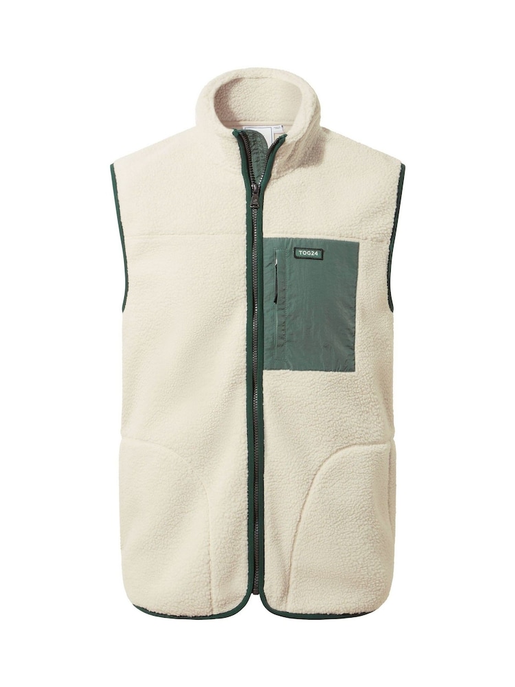 Tog 24 Cream Mens Evan Sherpa Gilet - Image 7 of 7