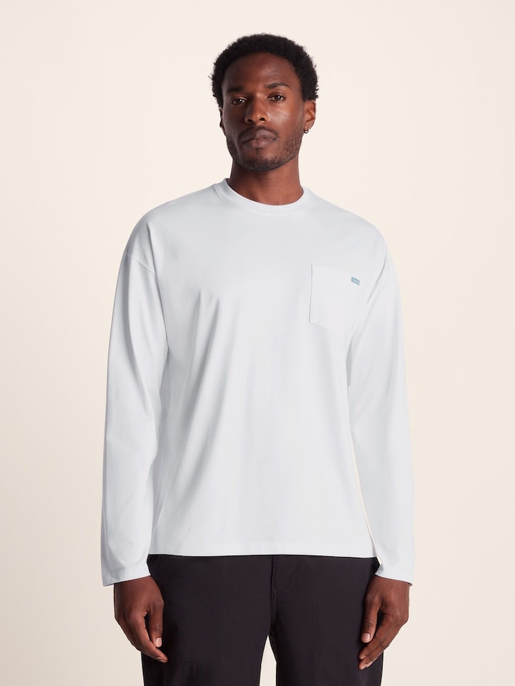 Tog 24 White Mens Formby Long Sleeve T-Shirt - Image 2 of 6