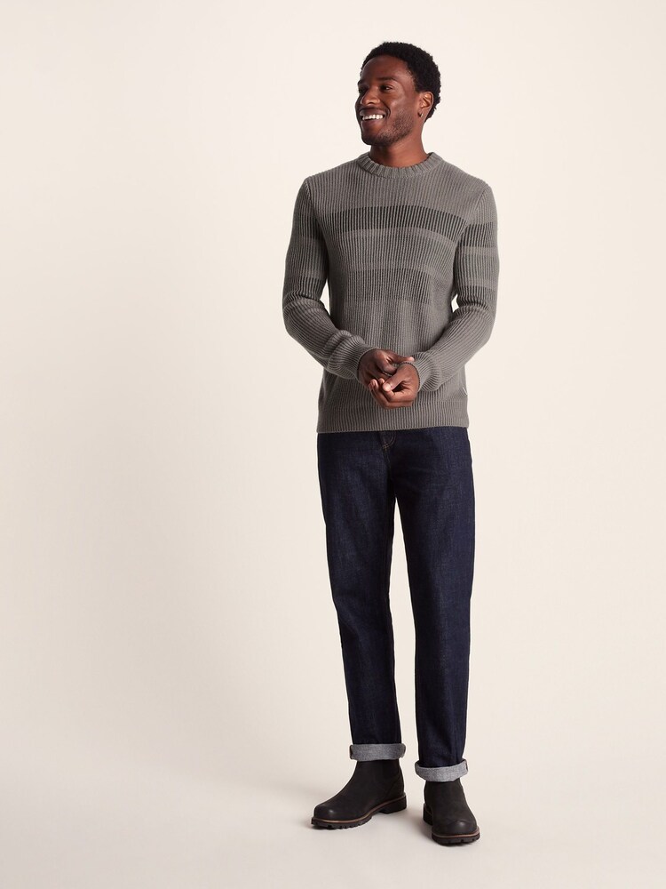 Tog 24 Green Mens Logan Knitted Jumper - Image 1 of 5 Tog 24 Green Mens Logan Knitted Jumper - Image 1 of 5