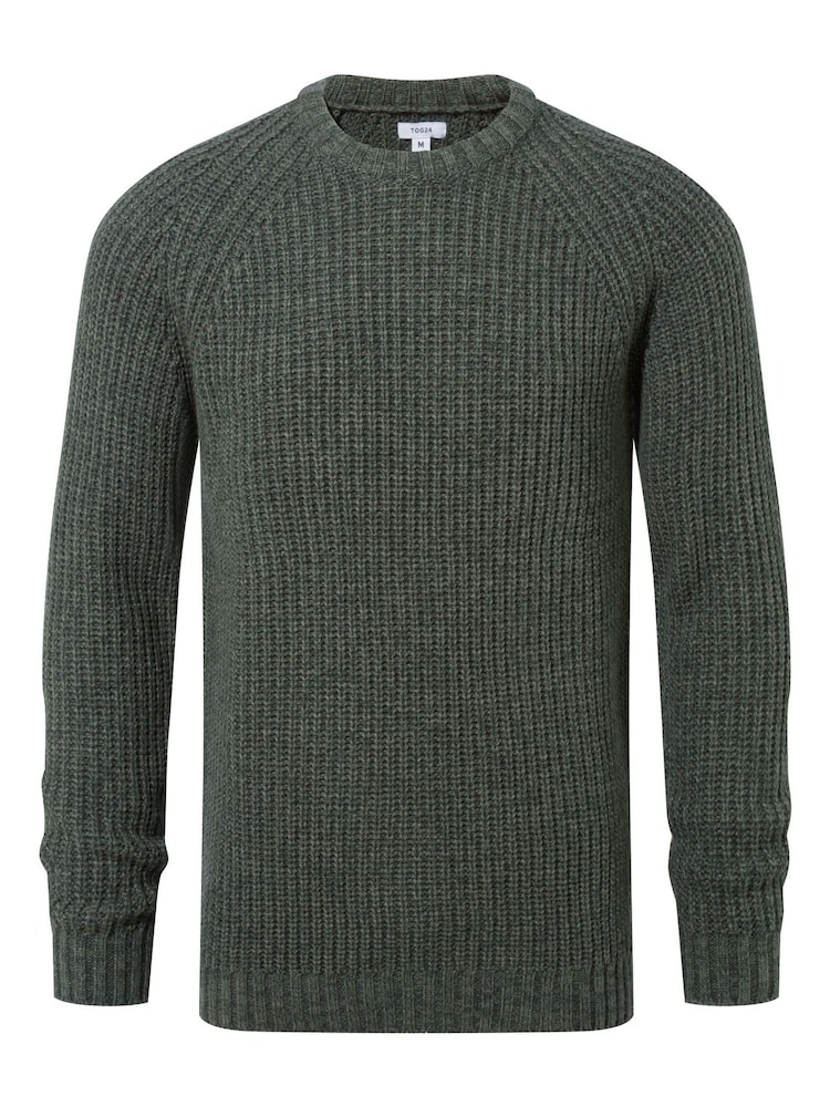 Tog 24 Green Mens Logan Knitted Jumper - Image 7 of 7 Tog 24 Green Mens Logan Knitted Jumper - Image 7 of 7