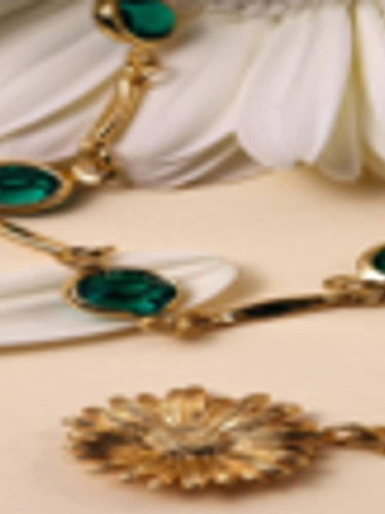 Orelia London Gold Tone Emerald & Bar Link Chain Bracelet - Image 3 of 3