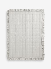 Natural Daphne Frill Quilted Bedspread - Image 1 of 3