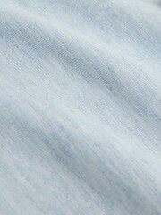 Light Blue Marl Regular Fit Heavyweight Cotton Rich Jersey Hoodie - Image 2 of 3