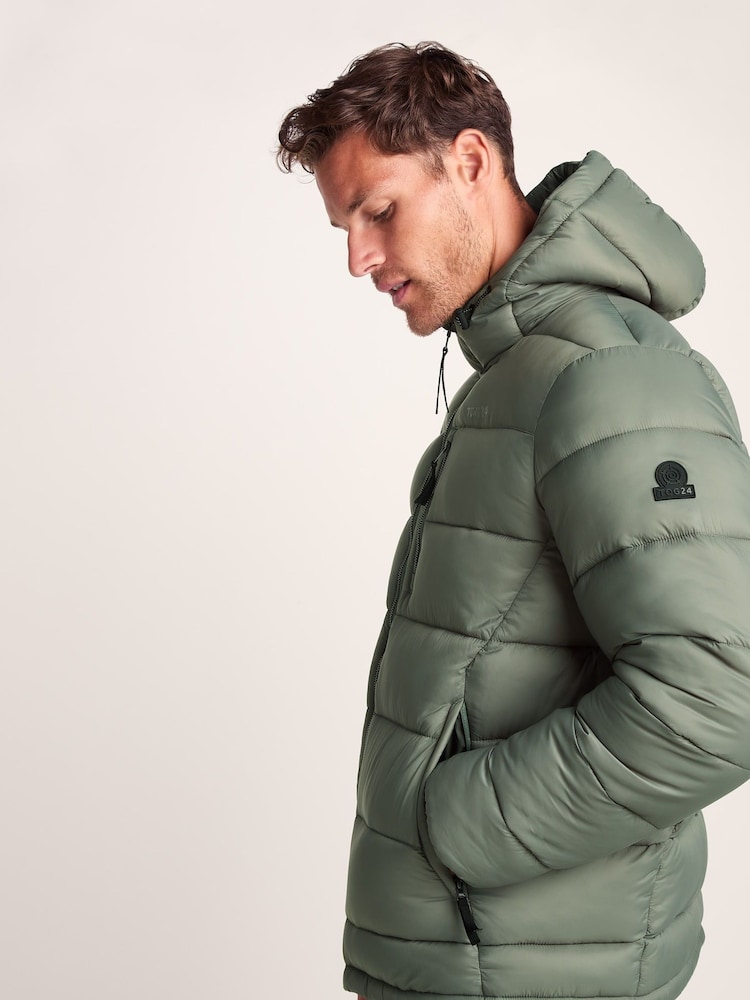 Tog 24 Olive Green Maloney Hooded Padded Jacket - Image 5 of 5