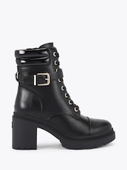 Carvela Boulder Heeled Lace-Up Black Boots - Image 1 of 4