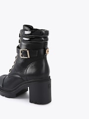 Carvela Boulder Heeled Lace-Up Black Boots - Image 4 of 4