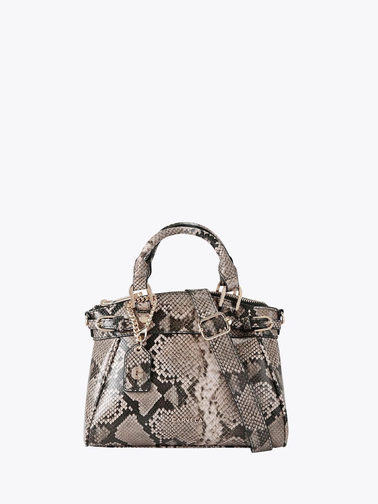 Gris - Bolso tote pequeño Valentina de Carvela - Imagen 1 de 5
