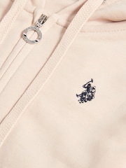 U.S. Polo Assn. Grey Womens Double Horsemen Zip Through Sweatshirt - Image 3 of 3