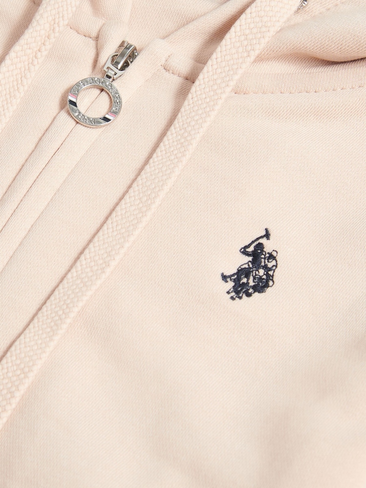 U.S. Polo Assn. Grey Womens Double Horsemen Zip Through Sweatshirt - Image 3 of 3