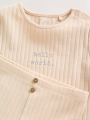 Neutral Hello World Top and Leggings Baby Set (0-18mths) - Image 15 of 18