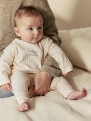 Neutral Hello World Top and Leggings Baby Set (0-18mths) - Image 2 of 18