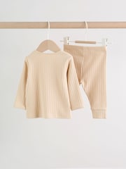 Neutral Hello World Top and Leggings Baby Set (0-18mths) - Image 6 of 18