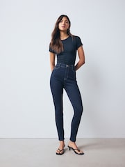 Rinse Blue High Rise FlexiFit Stretch Pull On Skinny Jeans - Image 3 of 10