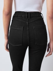 Black High Rise FlexiFit Pull On Skinny Jeans - Image 6 of 10