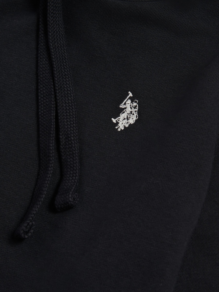 Preto - Associação de Polo dos EUA. Moletom com capuz feminino Double Horsemen Loopback - Imagem 3 de 3