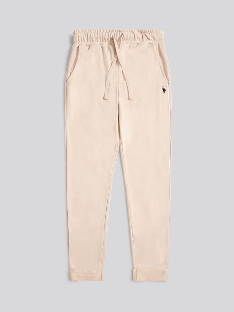 U.S. Polo Assn. Grey Womens Double Horsemen Roll Cuff Joggers - Image 1 of 3