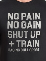 Raging Bull No Pain No Gain Black T-Shirt - Imagen 3 de 4