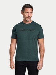 Raging Bull Green Embroidery T-Shirt - Imagen 1 de 4
