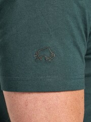 Raging Bull Green Embroidery T-Shirt - Imagen 4 de 4