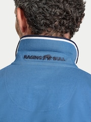 Raging Bull Blue Branded Tonal Embroidery Pique Polo Shirt - Imagen 4 de 6