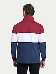 Raging Bull Red Cut & Sew Quarter Zip Sweat Top - Image 2 of 5
