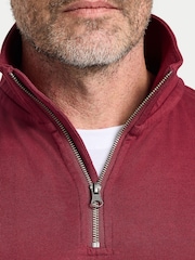 Raging Bull Red Cut & Sew Quarter Zip Sweat Top - Image 3 of 5