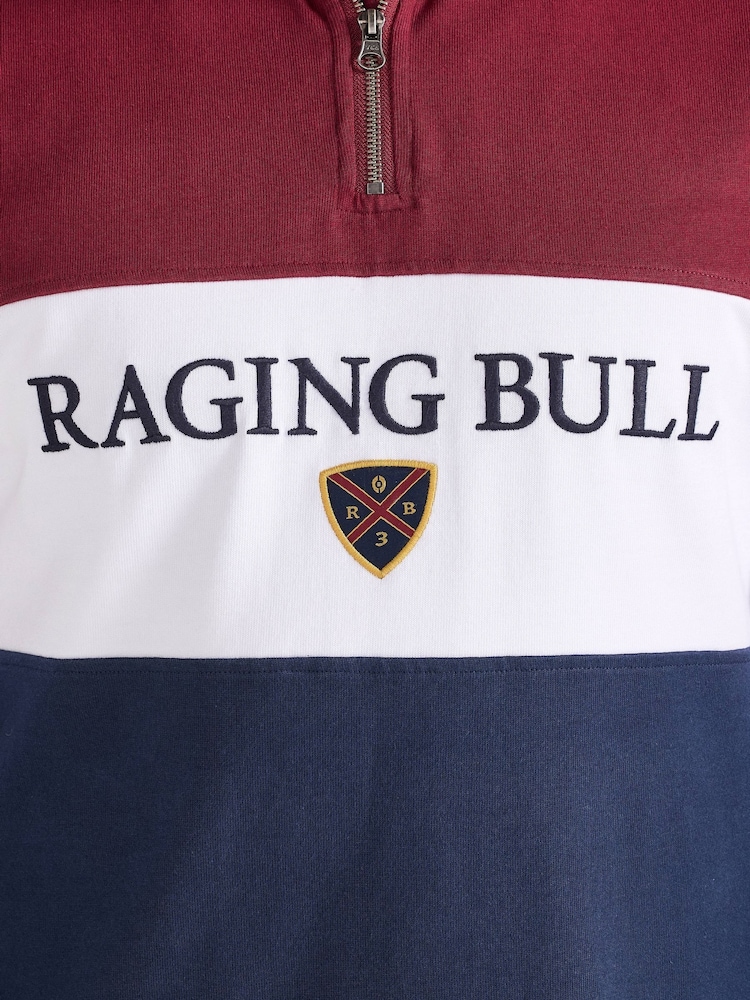Raging Bull Red Cut & Sew Quarter Zip Sweatshirt - Image 4 of 4 Raging Bull Red Cut & Sew Quarter Zip Sweatshirt - Image 4 of 4