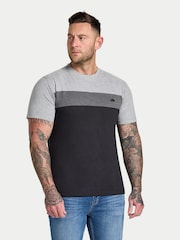 Raging Bull Cut & Sew Panel Black T-Shirt - Image 1 of 4