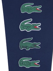Lacoste Blue Graphic Fleece Full-Zip Hoodie - Image 4 of 4