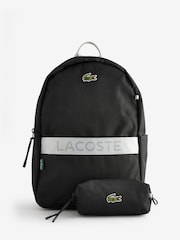 Lacoste Black Backpack with Pencil Case - Image 1 of 1