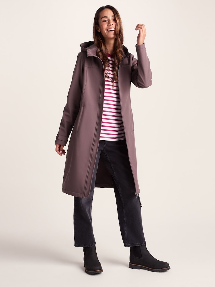 Tog 24 Purple Womens Marina Extra Long Softshell Jacket - Image 1 of 8 Tog 24 Purple Womens Marina Extra Long Softshell Jacket - Image 1 of 8