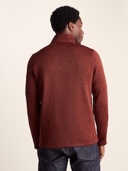 Tog 24 Brown Mens Pearson Knitlook Quarter Zip Fleece - Image 3 of 7
