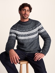 Tog 24 Blue Mens Michael Knitted Jumper - Image 8 of 9